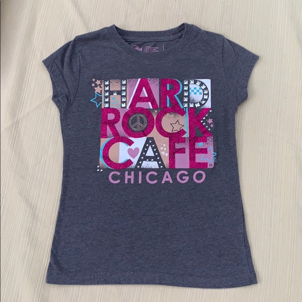 New HRC Chicago embossed/glitter shirt girls 7/8